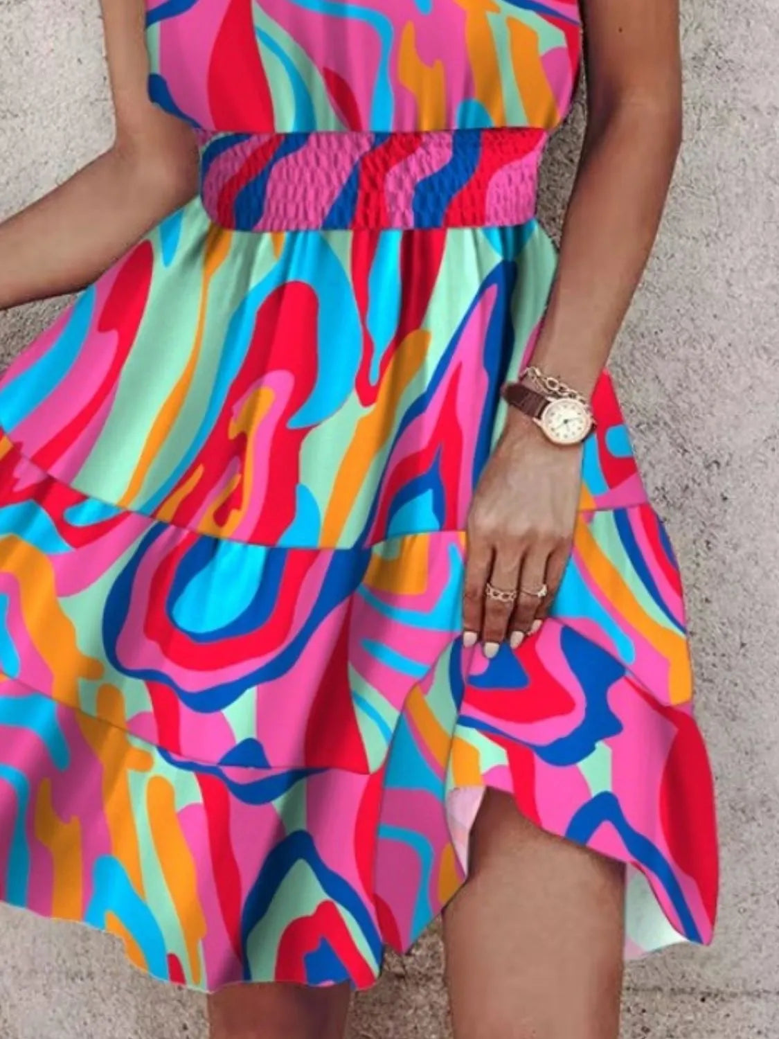 Paisley Print Halter Neck Mini Dress - Tigbul's Variety Fashion Shop