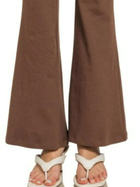 Zenana Wide Waistband Yoga Flare Pants - Tigbul's Variety Fashion Shop