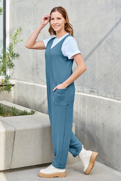 Sleeveless Straight Jumpsuit Sizes Small to 3XL - Tigbul's Variety Fashion Shop