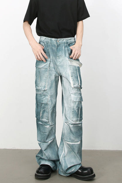 Men's Tie-Dye Cargo Jeans - Tigbul's Variety Fashion Shop