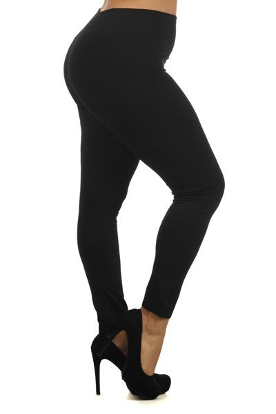 Plus Size Super Soft Peached Full Length Leggings - Tigbul's Variety Fashion Shop