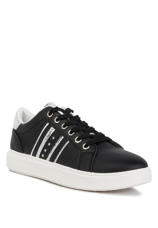 Claude Faux Leather Back Panel Detail Sneakers - Tigbuls Variety Fashion