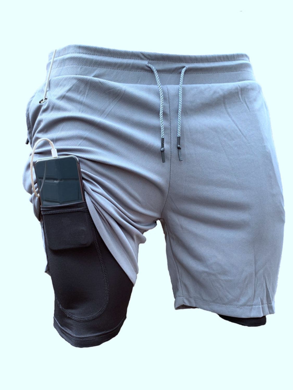 Men's Plus Size Drawstring Active Shorts with Pockets - Tigbul's Variety Fashion Shop