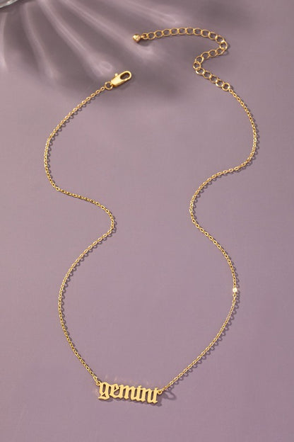 Laser cut zodiac sign pendant necklace - Tigbul's Variety Fashion Shop