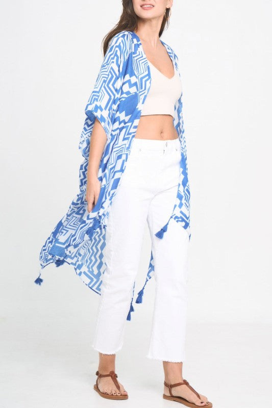 Geometric Art Kimono - Tigbul's Variety Fashion Shop