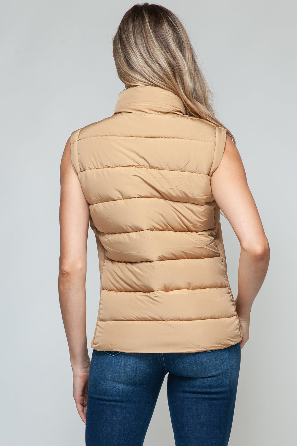 Snobbish Zip Up Turtleneck Vest with Pockets - Tigbul's Variety Fashion Shop