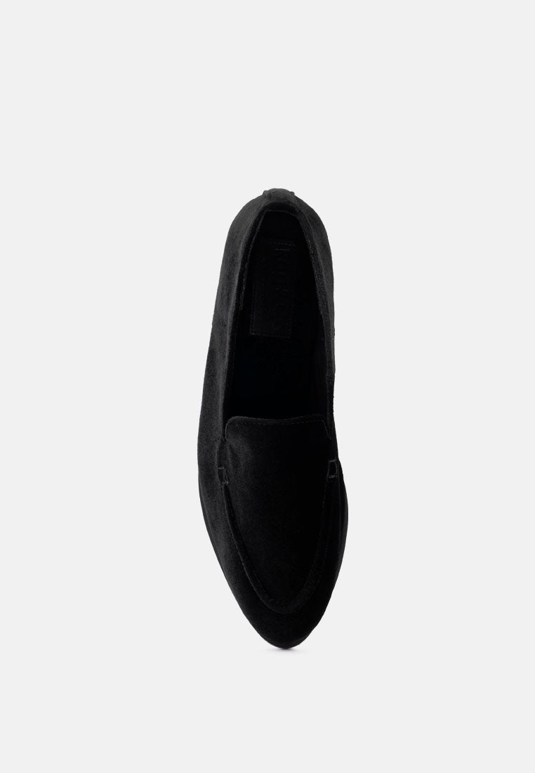 Luxe-Lap Velvet Handcrafted Loafers - Tigbul's Variety Fashion Shop