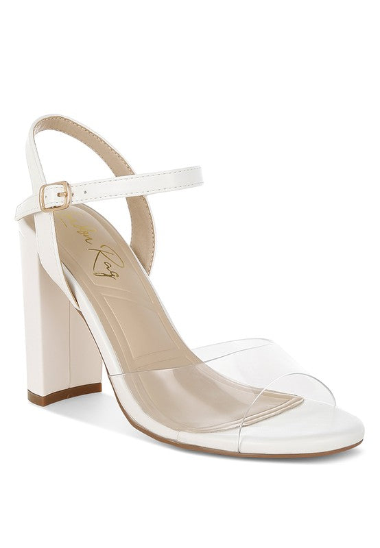 Perta Clear Strap Block Heel Sandals - Tigbul's Variety Fashion Shop