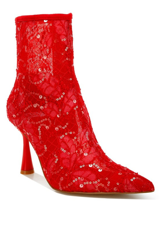 Samia Sequin Lace Boots - Tigbul's Variety Fashion Shop