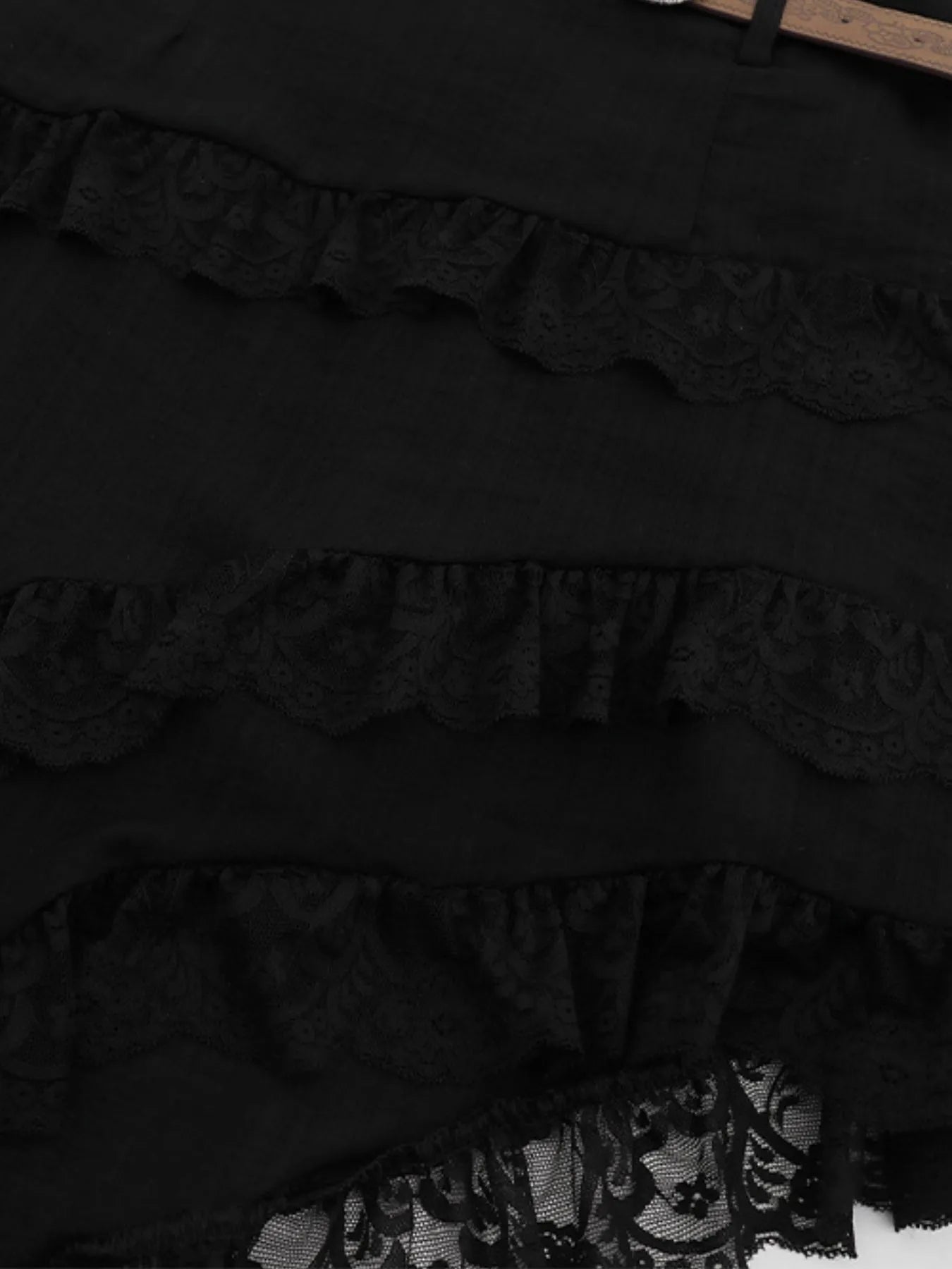 Asymmetrical Lace Ruffle Skirt - Tigbul's Variety Fashion Shop