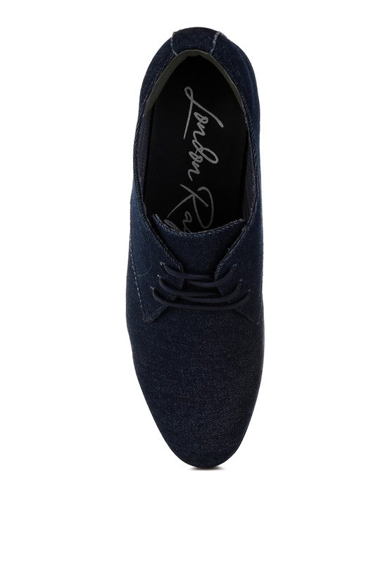 Zapier Denim Oxford Shoes - Tigbul's Variety Fashion Shop