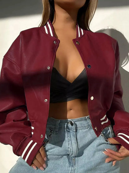 Snap Down Long Sleeve Jacket - Tigbul's Variety Fashion Shop