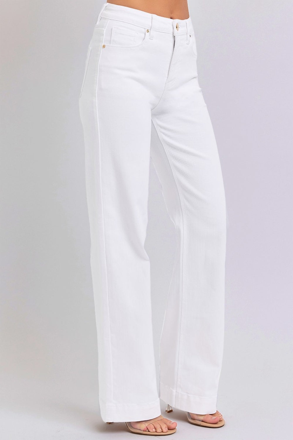 RISEN White Size 7 High Waist Straight Jeans | Tigbuls