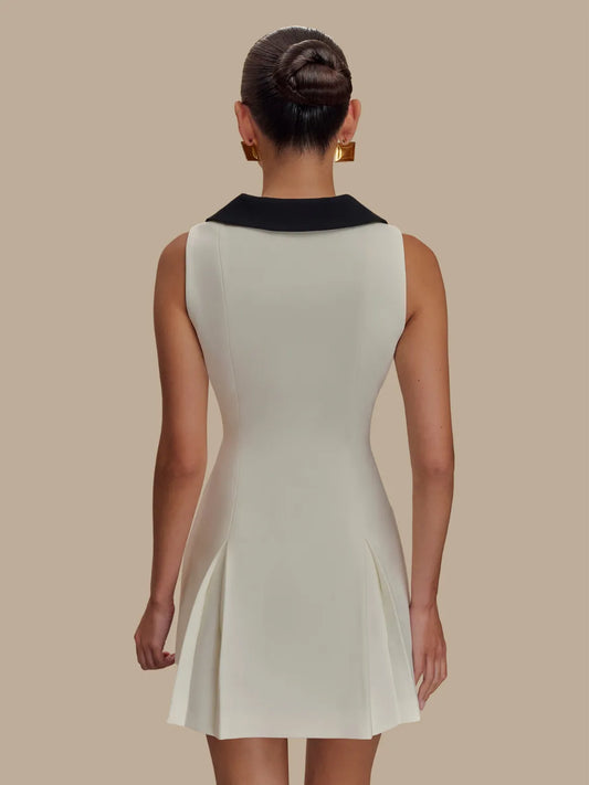 Button Front Sleeveless Mini Dress - Tigbul's Variety Fashion Shop