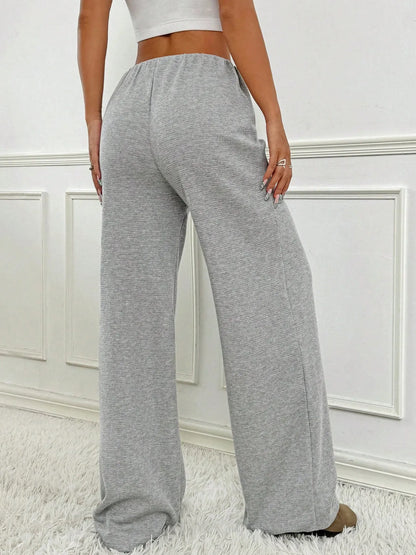 Striped Wide Leg Drawstring Pants - Tigbul's Variety Fashion Shop