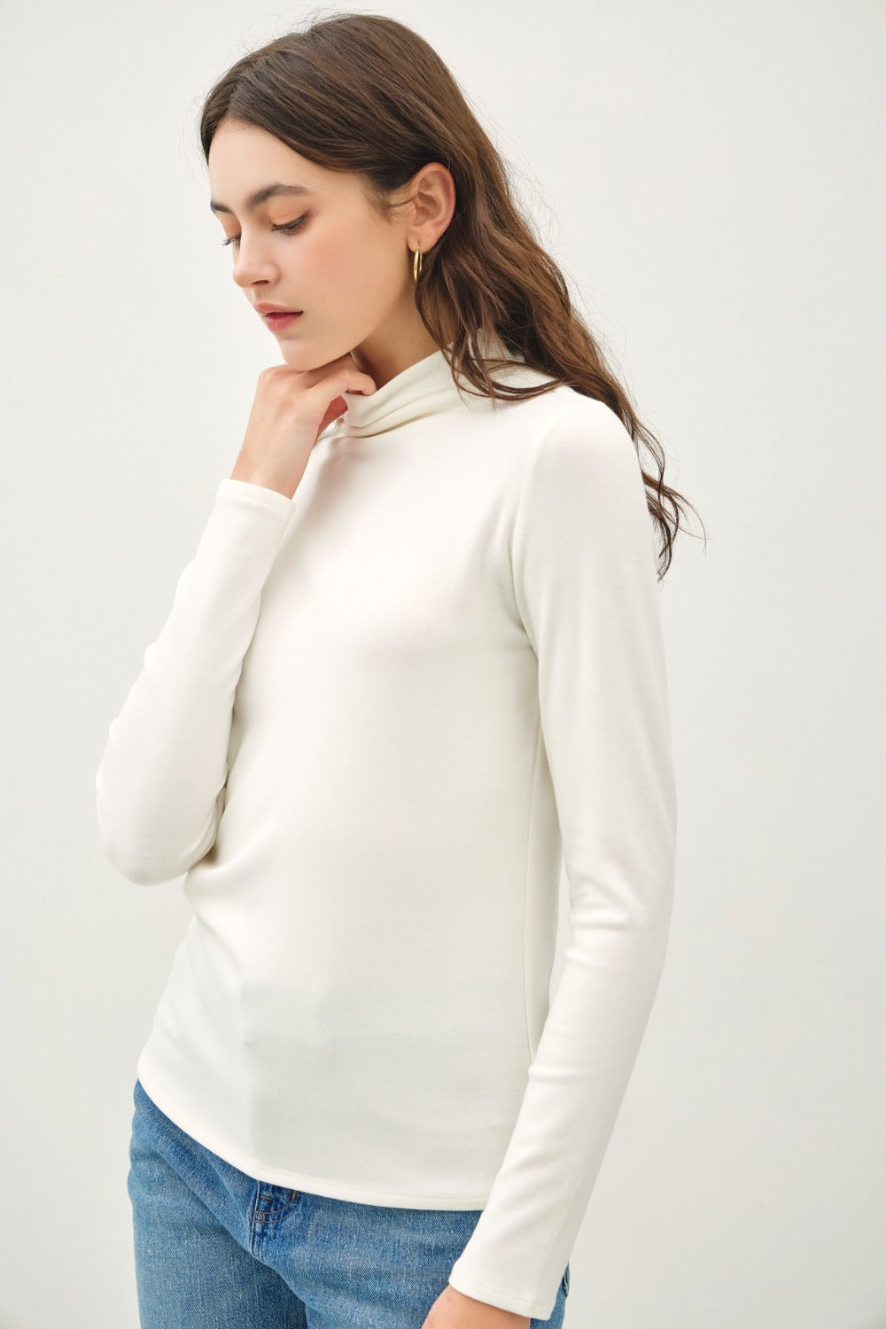 Be Cool Mock Neck Long Sleeve T-Shirt - Tigbul's Variety Fashion Shop