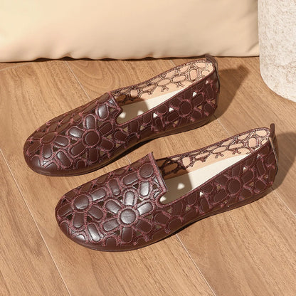 Cutout Round Toe Slip-Ons - Tigbul's Variety Fashion Shop
