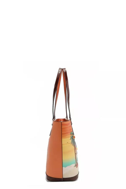 Nicole Lee USA Tropical Beach House Print Shopper Bag - Tigbul's Variety Fashion Shop