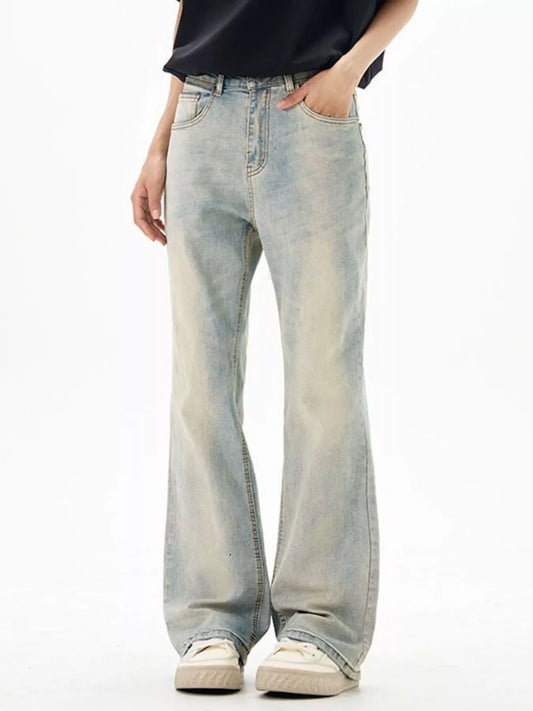Men's Wash Flare Jeans - Tigbul's Variety Fashion Shop