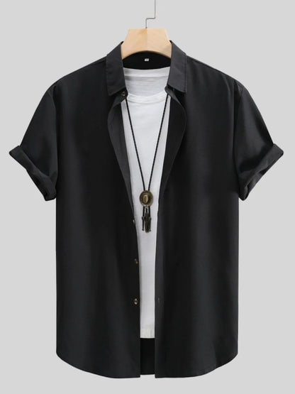 Men's Button Up Short Sleeve Shirt - Tigbul's Variety Fashion Shop