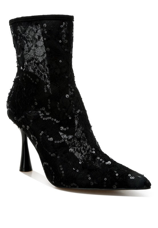 Samia Sequin Lace Boots - Tigbul's Variety Fashion Shop