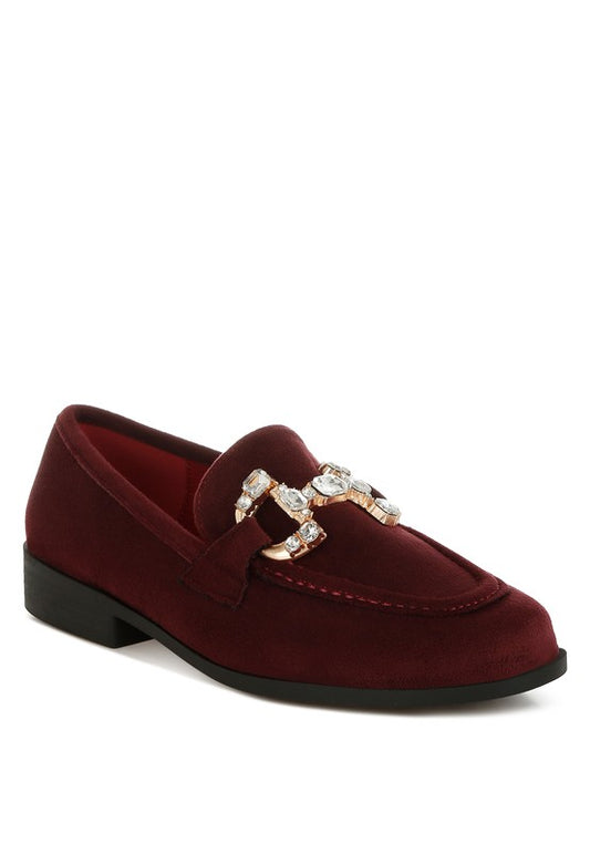 Maestro Diamante Embellished Horsebit Loafers - Tigbul's Variety Fashion Shop