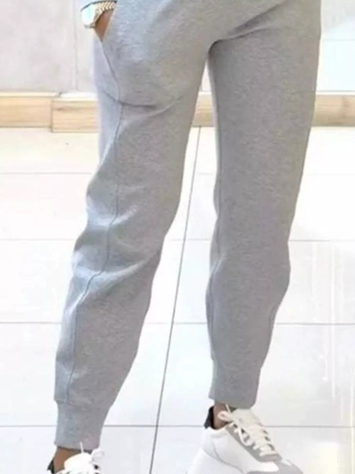 Casual Chic Cropped Sweatshirt and Jogger Set - Tigbul's Variety Fashion Shop