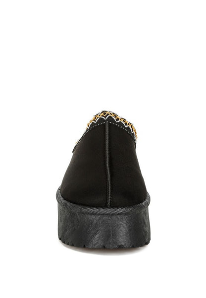 Jesters Embroidered Platform Classic Slip-On - Tigbul's Variety Fashion Shop