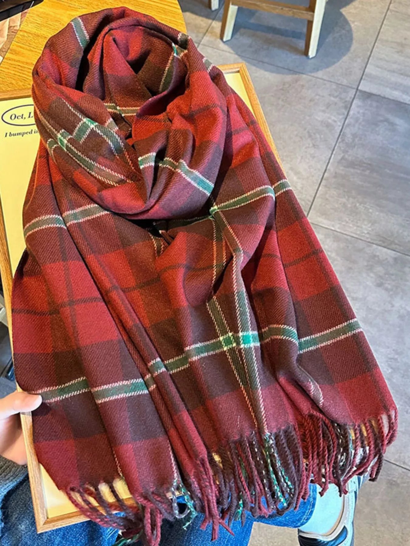 Classic Plaid Fringe Scarf - Tigbul's Variety Fashion Shop
