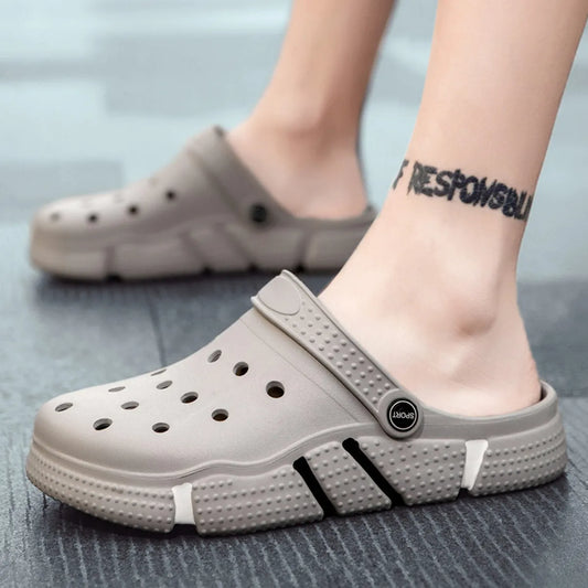 Men's Round Toe Platform Sandals - Tigbul's Variety Fashion Shop
