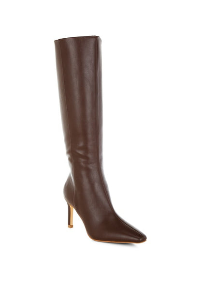 Skara Faux Leather Calf Boots - Tigbul's Variety Fashion Shop
