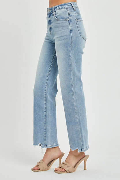 RISEN Full Size High Rise Straight Jeans - Tigbul's Variety Fashion Shop