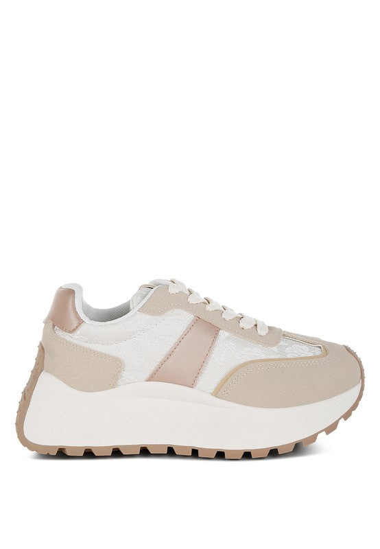 Squeaker Chunky Anti-Skid Lace-Up Sneakers - Tigbul's Variety Fashion Shop