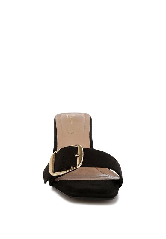 Acacia Buckle Strap Slip On Sandals - Tigbul's Variety Fashion Shop