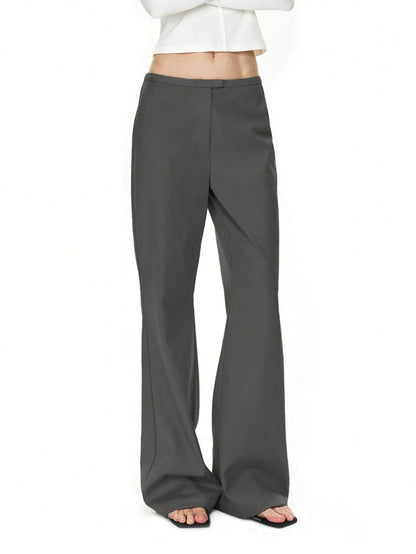 High Waist Flare Leg Trousers - Tigbul's Variety Fashion Shop