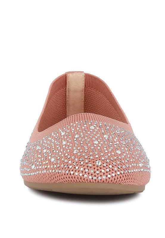 Splash Rhinestones Embellished Ballet Flats - Tigbuls Variety Fashion