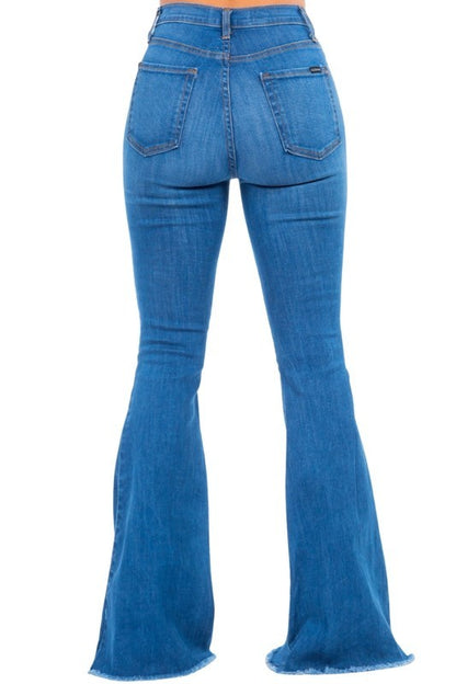 Bell Bottom Jean in Medium Wash Made in USA - Tigbul's Variety Fashion Shop
