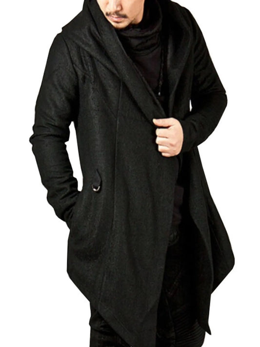Men's Plus Size Long Sleeve Hooded Coat - Tigbul's Variety Fashion Shop