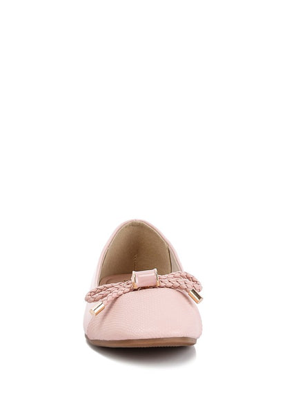 MOI Metallic Embellished Flat Ballerinas - Tigbul's Variety Fashion Shop