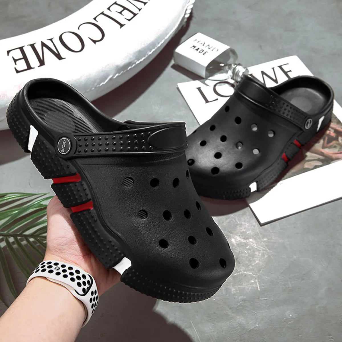 Men's Round Toe Platform Sandals - Tigbul's Variety Fashion Shop