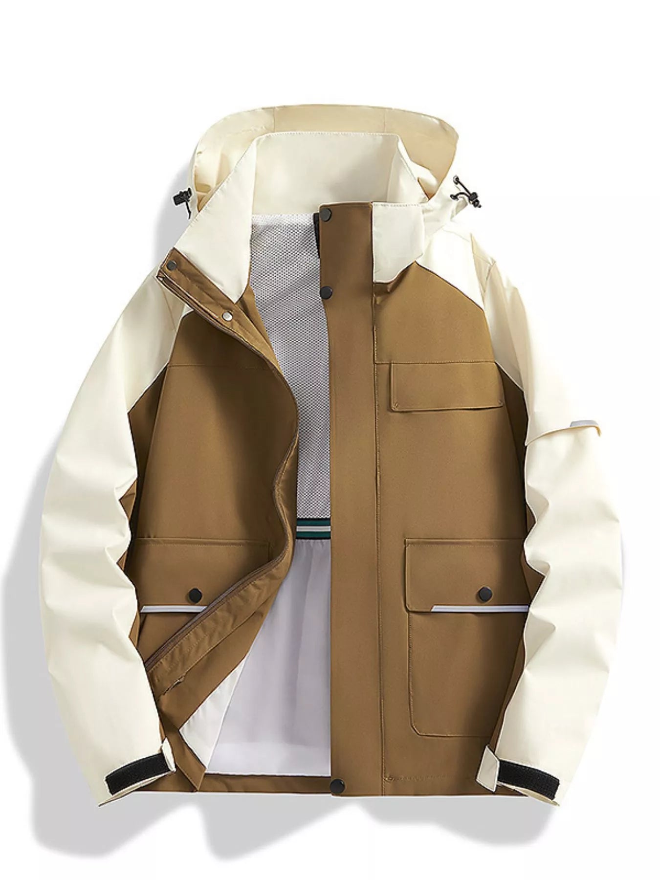 Men's Color Block Windproof Outdoor Jacket Small to Plus Size - Tigbuls