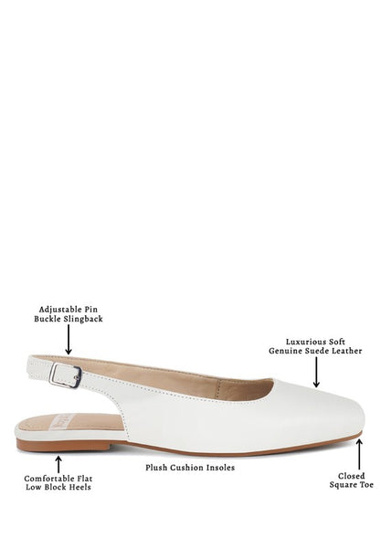 Sozani Real Soft Leather Slingback Flats - Tigbul's Variety Fashion Shop