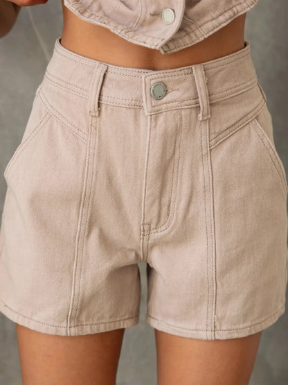 Sleeveless Button-Up Top and Shorts Denim Set - Tigbul's Variety Fashion Shop