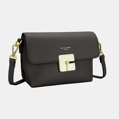 David Jones PU Leather Crossbody Bag - Tigbul's Variety Fashion Shop