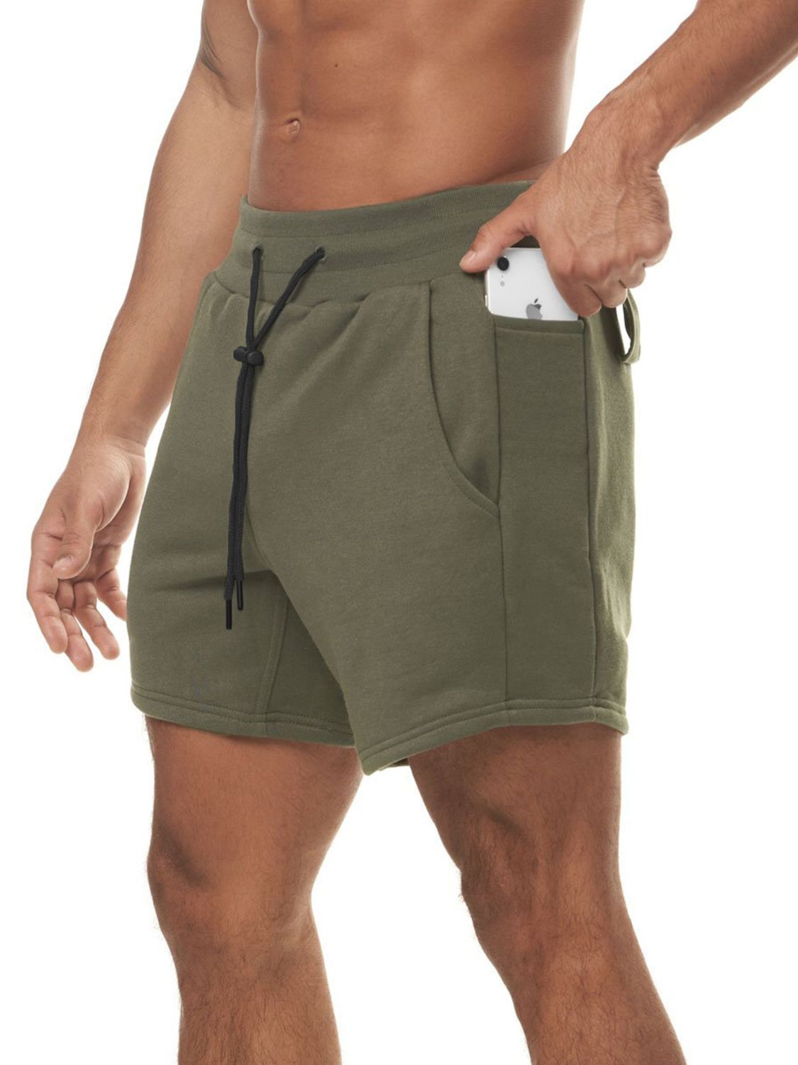 Men's Plus Size Drawstring High Waist Active Shorts - Tigbul's Variety Fashion Shop