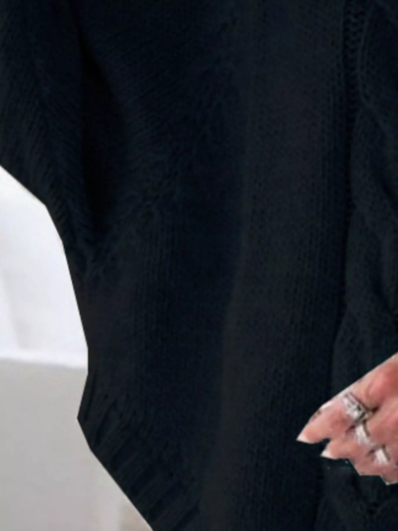 Full Size Cable-Knit Long Sleeve Sweater Plus Size - Tigbul's Variety Fashion Shop