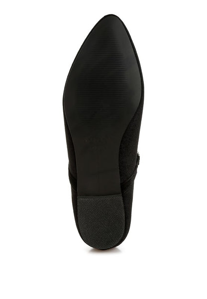 Aralia Velvet Mary Jane Ballerinas - Tigbul's Variety Fashion Shop