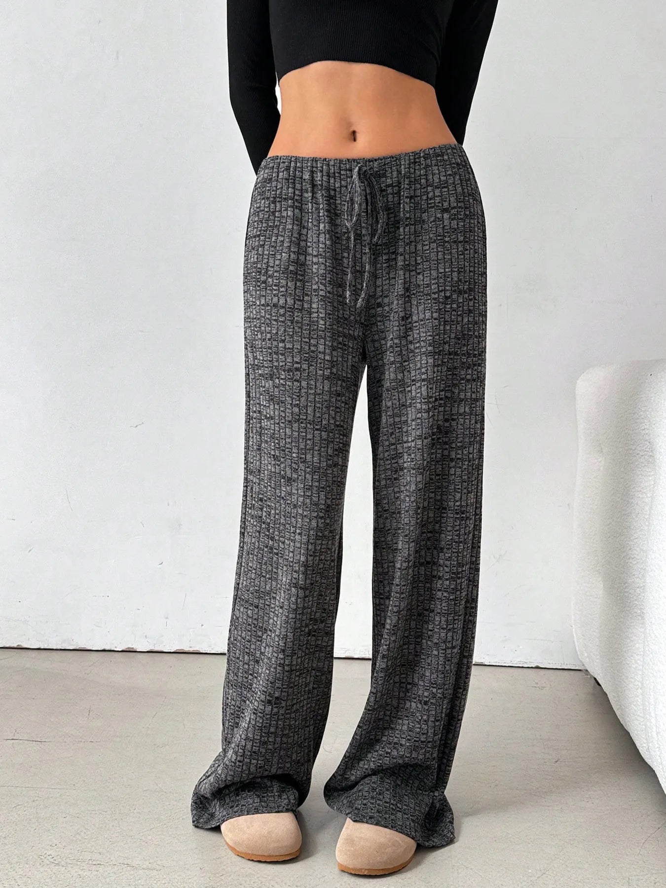Striped Wide Leg Drawstring Pants - Tigbul's Variety Fashion Shop