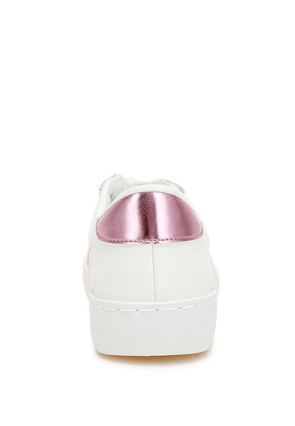 Cosmolight Glitter Faux Leather Sneakers - Tigbul's Variety Fashion Shop
