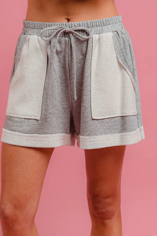 BiBi French Terry Knit Shorts with Side Pocket - Tigbul's Variety Fashion Shop